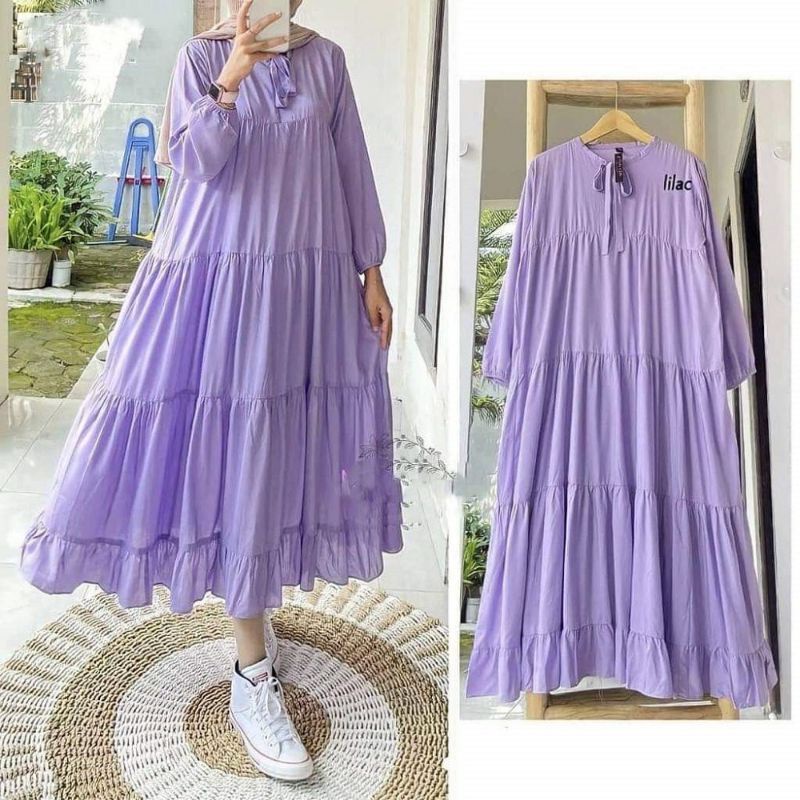 SOJIN MIDI DRESS TUNIK RAYON HALUS