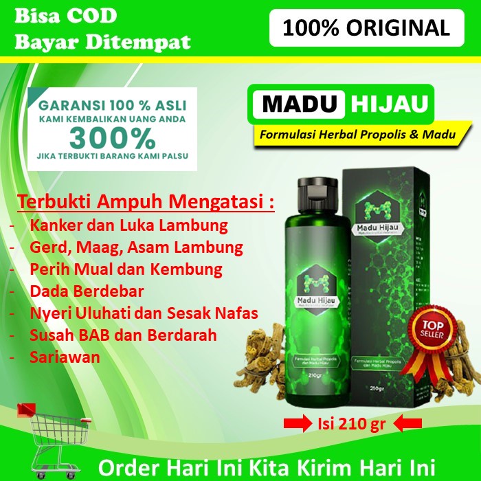 

Madu Hijau Ijo Obat Herbal Asam Lambung Maag Original Asli