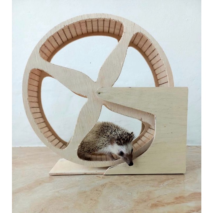 LARGE WHEEL Sudut Kincir Kayu 30cm Mainan Landak Mini, Sugar Glider, Hamster