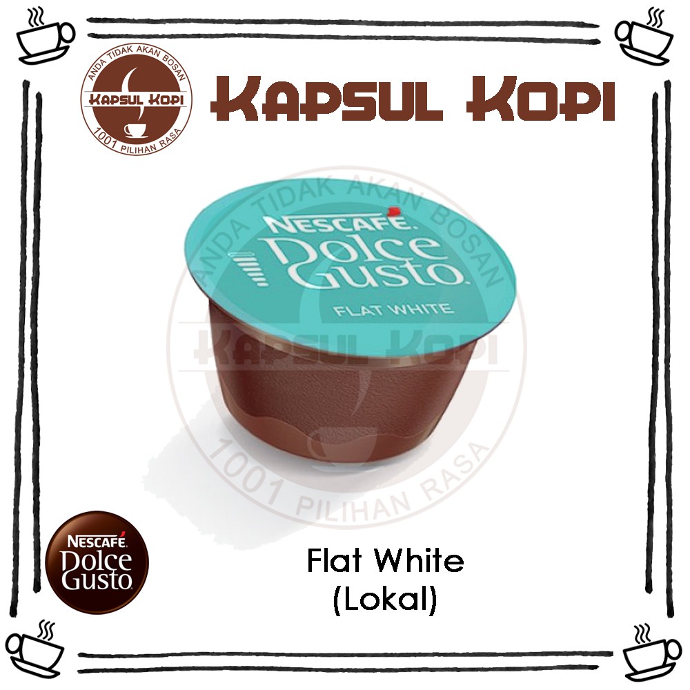 

Ecer Flat White Lokal Kapsul Kopi Nescafe Dolce Gusto