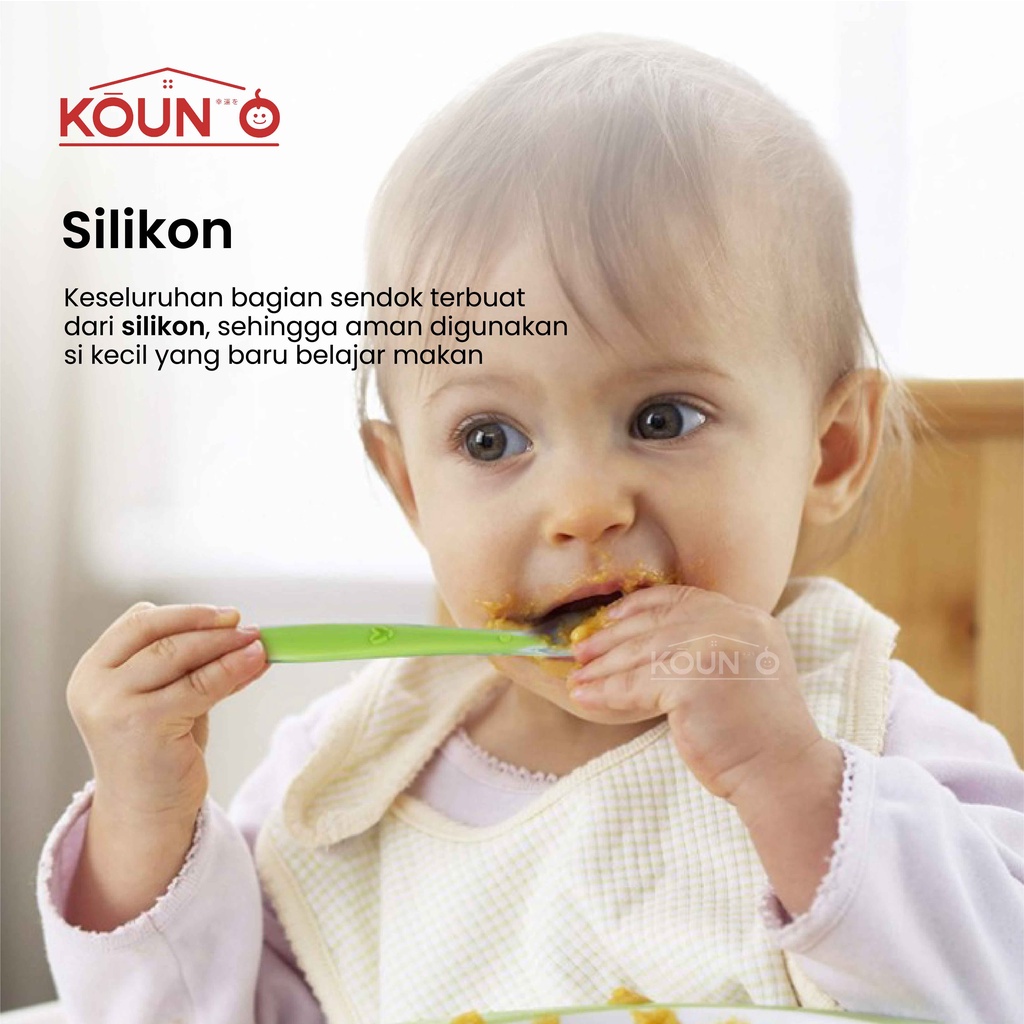 Sendok Makan Bayi Silicone Sendok Silicon Bayi Sendok Silikon Bayi Peralatan Makan Bayi Perlengkapan Mpasi Bayi Baby Silicone Spoon