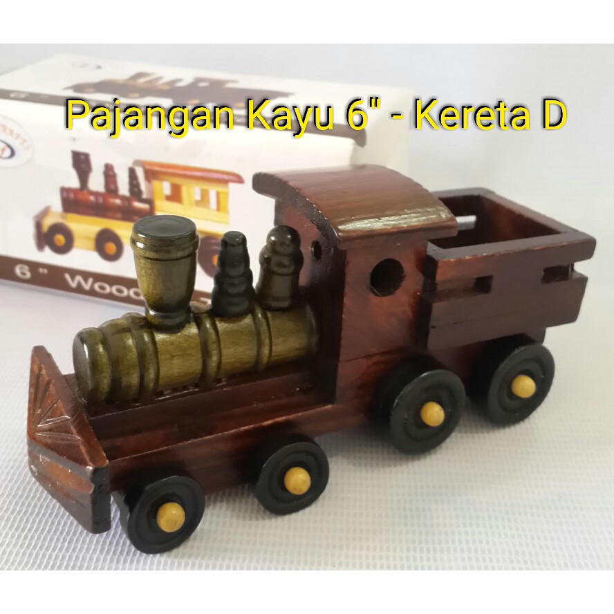 Miniatur / Pajangan Kayu Kereta Api 6D