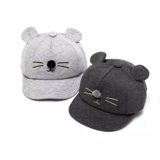 Topi Bayi Baseball Kucing /Topi Bayi Lucu / Topi Bayi Karakter Kucing / Baby Hat