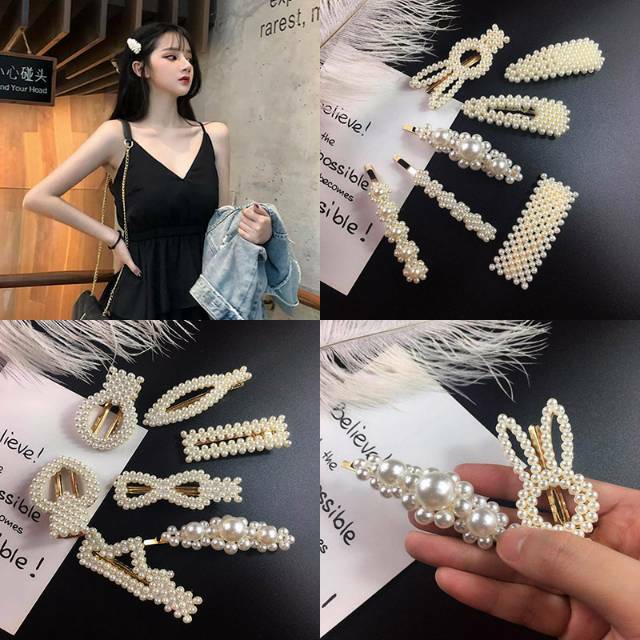 JEPIT RAMBUT KOREA IMPORT MUTIARA