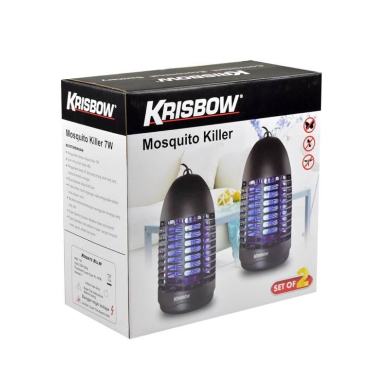 Perangkap Nyamuk Merk Krisbow ( isi 2 pcs ) / Lampuk Nyamuk / Nyamuk Elektrik
