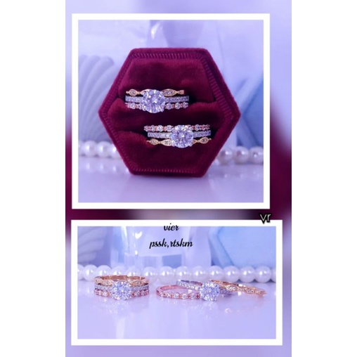 Cincin replika berlian vier titanium import ,awet,bisa dipake sehari hari