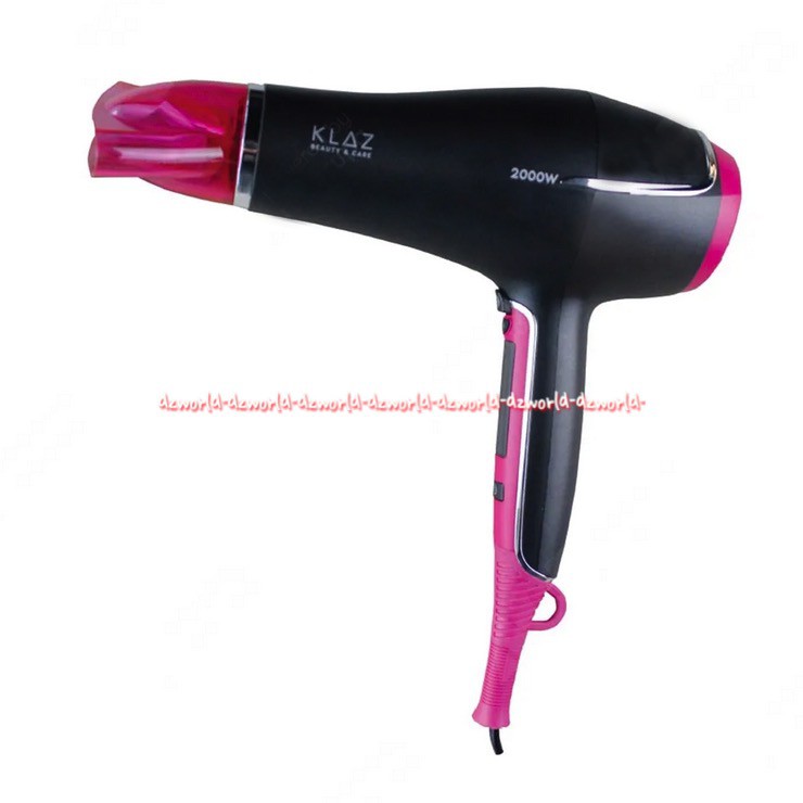 Klaz Hair Dryer Pink Black Pengering Rambut 8kontrol Temperatur Hair Drayer Klas Besar Salon Kokoh Klaz Beauty &amp; Cair Ionic