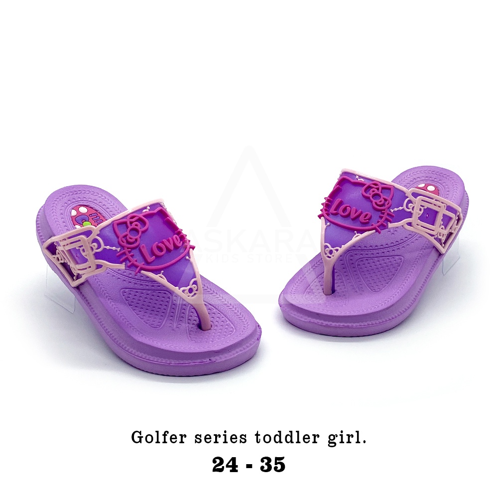 Sandal Anak Perempuan Jepit Glfr 391 Model Bergamabr 2 - 8 Tahun Terbaru