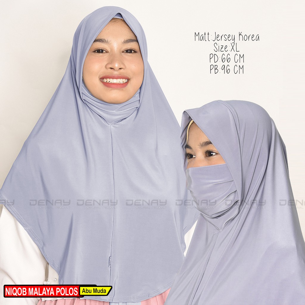 TOKODENAY - HIJAB MASKER - NIQAB MALAYA 2IN1 - BAHAN JERSEY - JILBAB WANITA MUSLIMAH - BEST SELLER