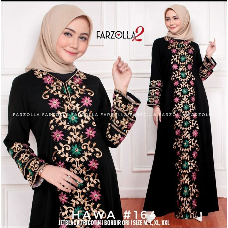 abaya turki hawa 164 bahan adem cantik bordir ori