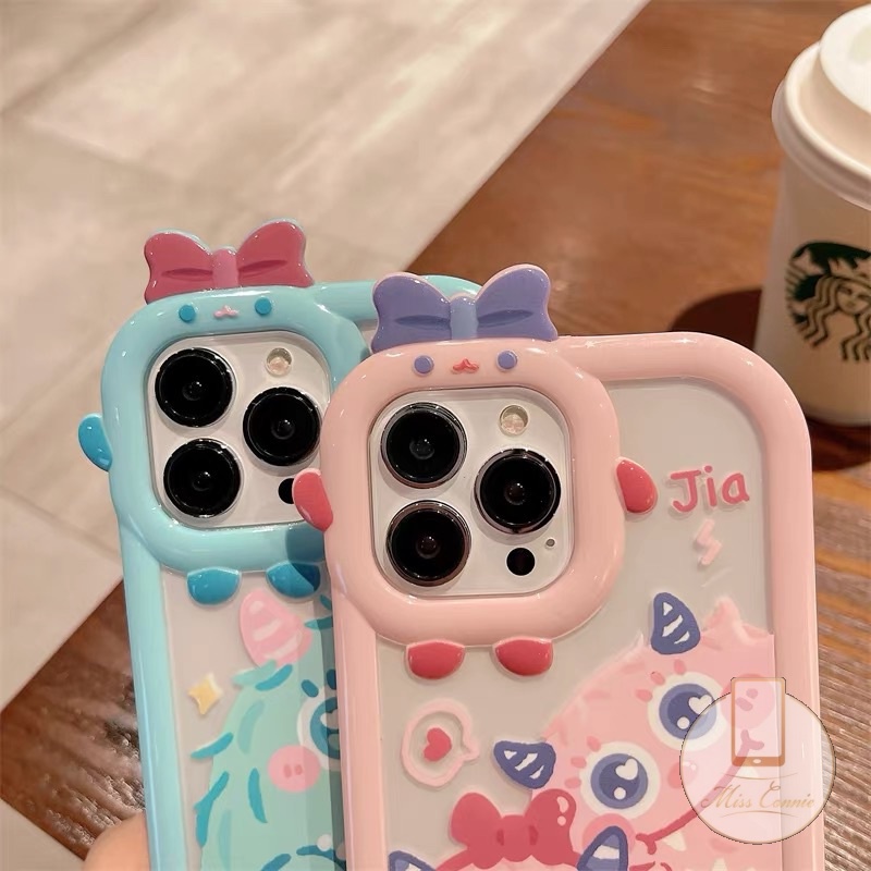 Soft Case Bumper Desain Monster Pita Untuk IPhone 6 6S 7 8 Plus 11 13 14 12 Pro MAX XR X XS MAX SE 2020