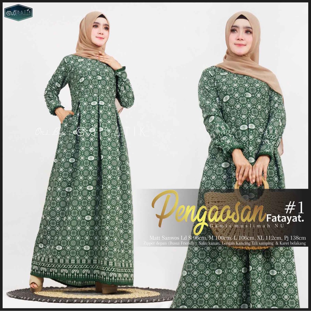 Free Masker Gamis Muslimat Nu Gamis Fatayat Pengaosan Hijau Seragam Umroh Nu Dress Hijau Ori By Svj Shopee Indonesia