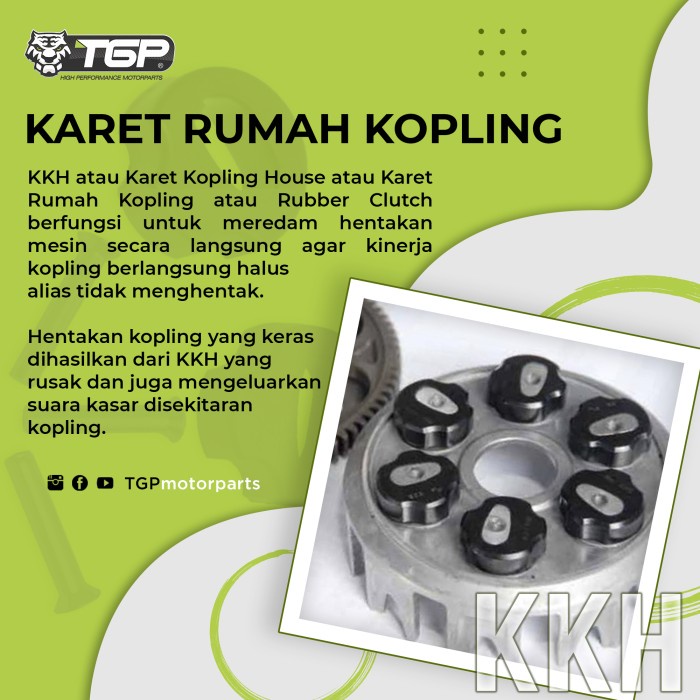 Karet Kopling Hose Karet Rumah Kopling KKH Yamaha RX King Original TGP Top