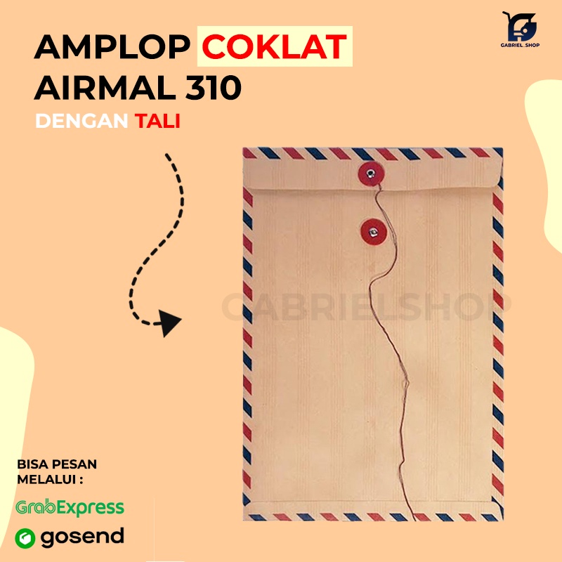 

(10pcs) AMPLOP AIR MAIL TALI 310 EXECUTIVE || AMPLOP LAMARAN KERJA || AMPLOP COKLAT