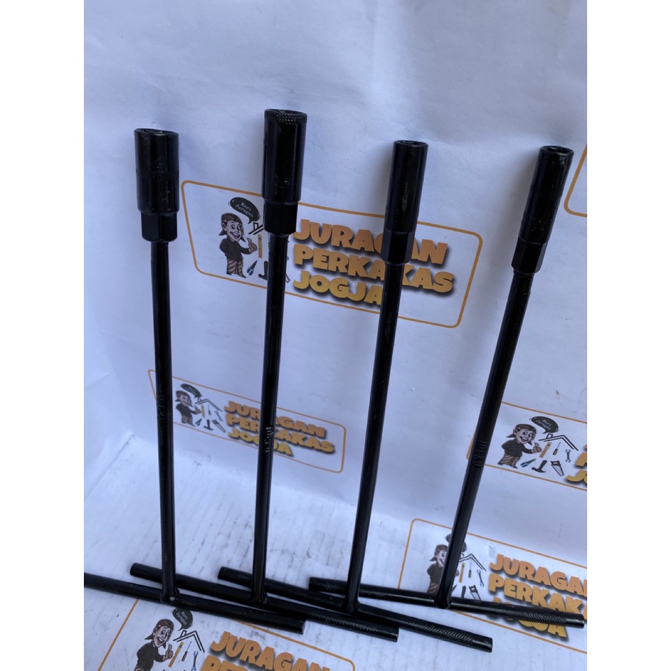 Kunci Sok T Hitam 8, 10, 12, 14 / Kunci T Hitam 8, 10, 12, 14 / Soket T 8, 10, 12, 14