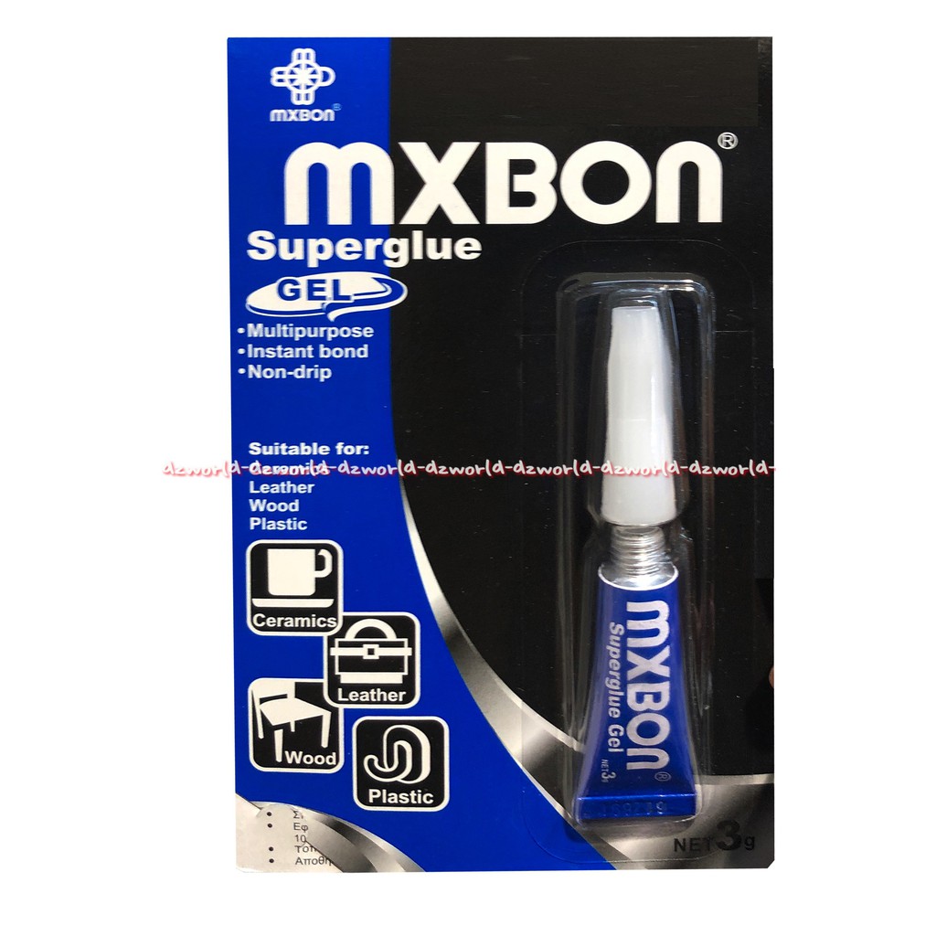 Mxbon Super Glue Gel Multipurpose Lem Untuk Keramik Kulit Kayu Plastik 3gr