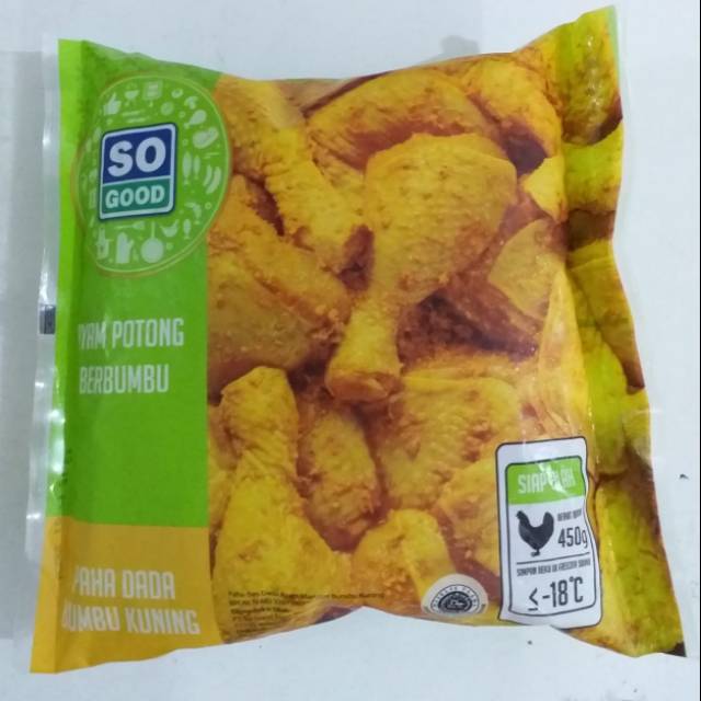 

SO GOOD AYAM UTUH POTONG BUMBU KUNINGIsi: 10 potongBerat: 450 gram