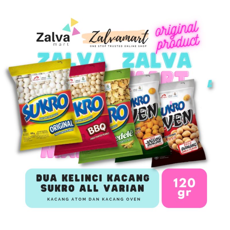 Dua Kelinci Sukro Kacang macam2 rasa 120 g