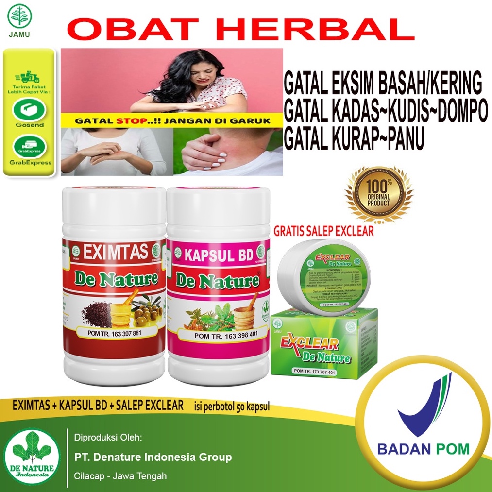 Obat gatal Exim kering basah,kurap,kadas,dompo,gatal alergi,gatal selangkangan,gatal menahun COD