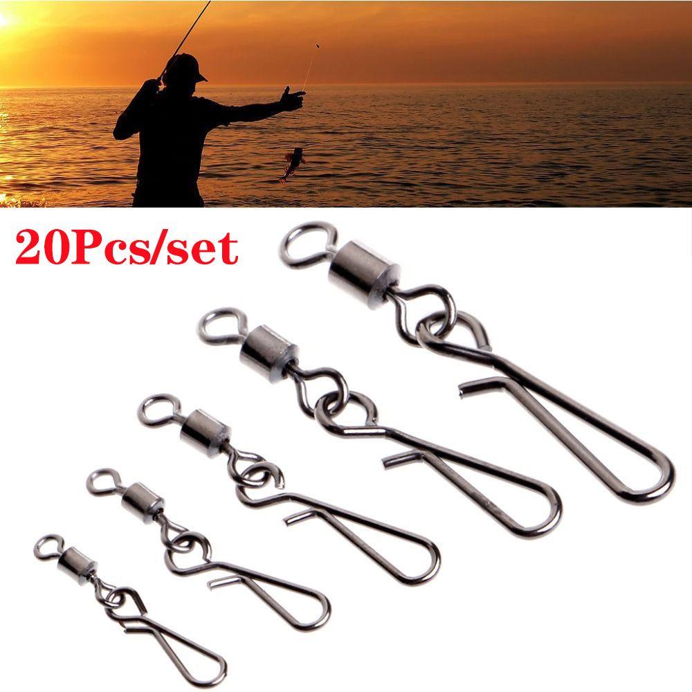 Suyo Konektor Snap Bahan Stainless Steel Tahan Lama Untuk Memancing 2# - 12# Bola Heavy Duty
