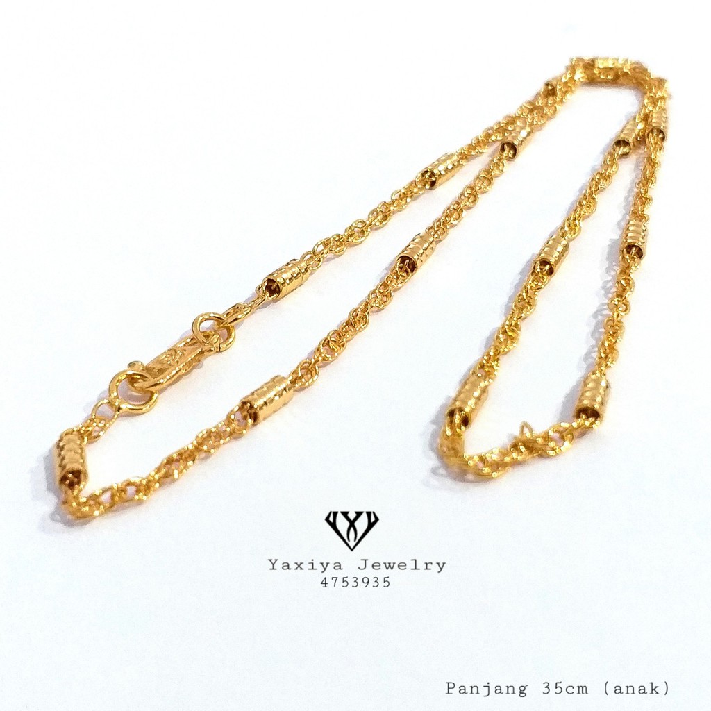 

Kalung Rantai Bambu Anak Lapis Emas Imitasi Yaxiya Jewelry 4753935