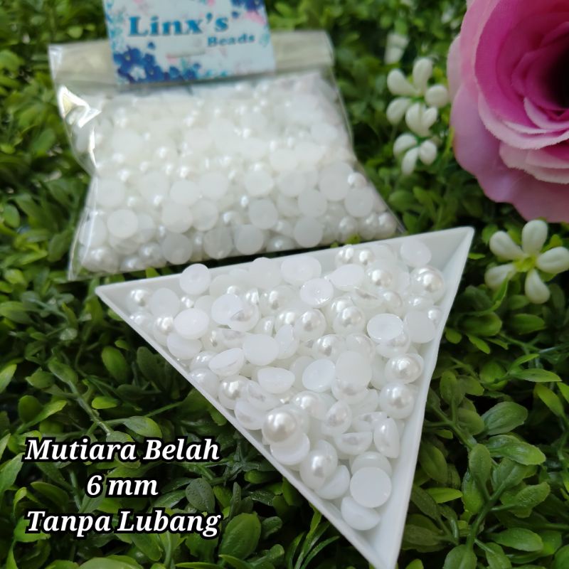 Mote Mutiara Belah / Mutiara Setengah Lingkaran Tanpa Lubang (20 Gram)