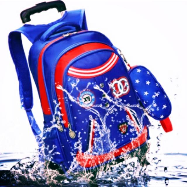 Tas anak bisa ransel/pakai trolley roda 6