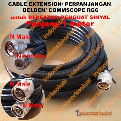 Kabel Ekstensien UBIQUITY BULLET &amp; REPEATER Coaxial ANTENA GRID SEKTORAL YAGI OMNI 1M