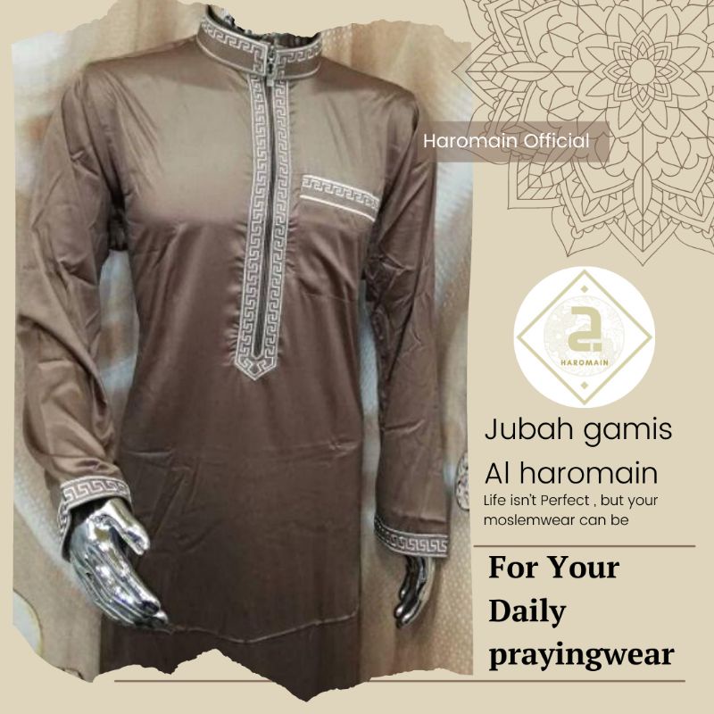 JUBAH MESIR AL HARAMAIN MOTIF SLETING DEPAN (Original)