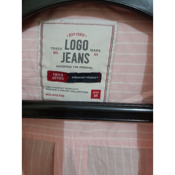 kemeja tunik logo jeans