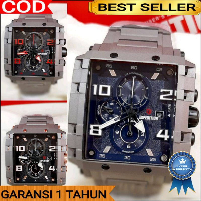 JAM TANGAN PRIA EXPEDITION E6757/E 6757 MC TITANIUM ORIGINAL GARANSI RESMI 1TAHUN