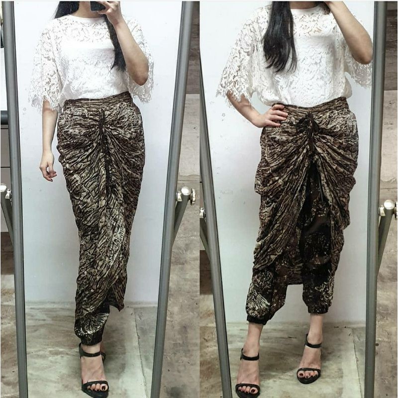 Rok celana batik serut