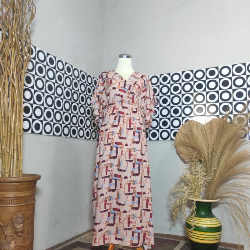 BESTSELLER DASTER KIMONO LENGAN LONCENG RAYON PREMIUM LD 120 PB 125 BUSUI FRIENDLY-Motif 4