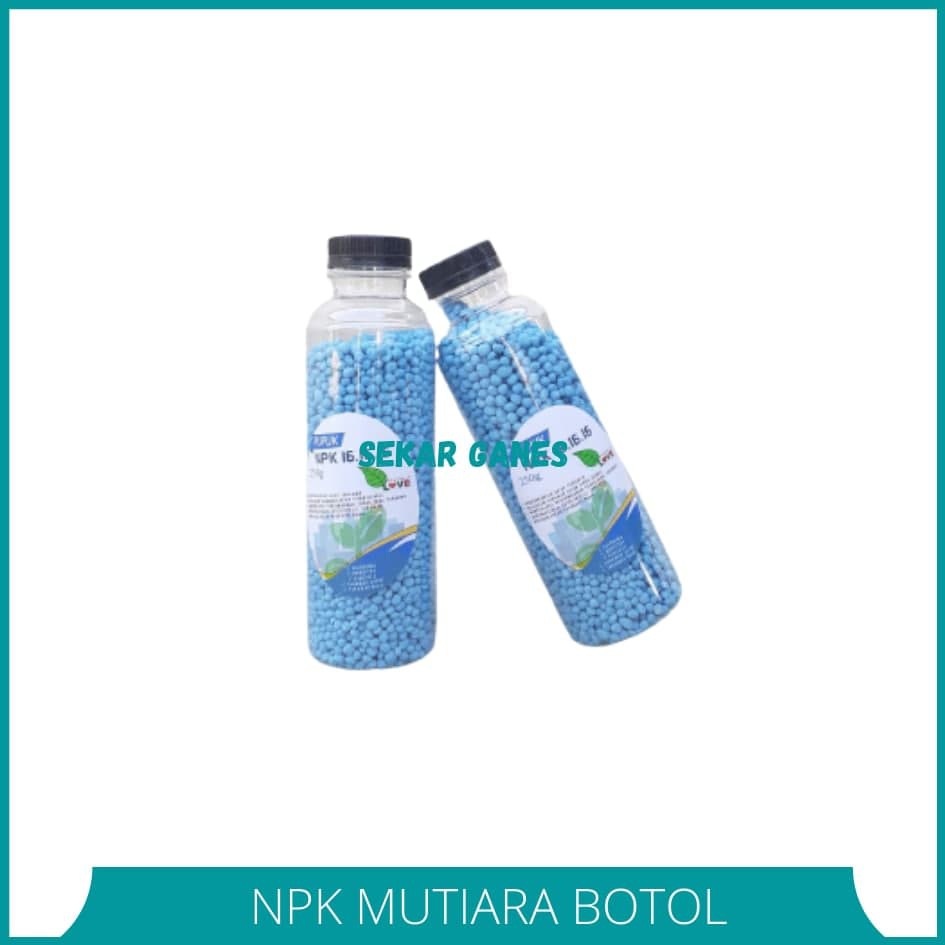 Pupuk NPK Mutiara / Prima 16-16-16 Botol 250 Gram Nutrisi Pertumbuhan Benih Bibit Tanaman Sayur Buah