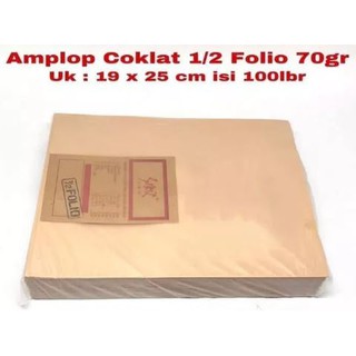 AMPLOP    COKLAT UKURAN 1/2 FOLIO ZIBIZ | Shopee Indonesia