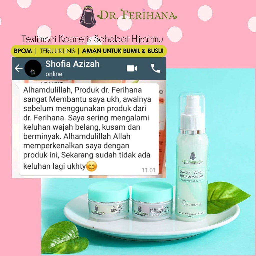 PAKET EKONOMIS BRIGHTENING &amp; FLEK 1 DR. FERIHANA SKINCARE