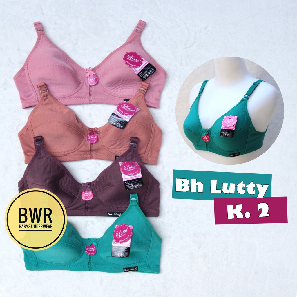 LUTTY KANCING DUA | Bh Sport Lutty Berkualitas Pakaian Dalam | Bra Sport Kait 2 Pilih Warna - Bwr