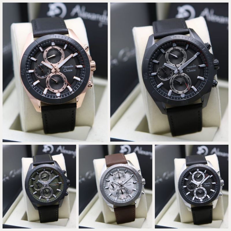 ALEXANDRE CHRISTIE PRIA AC6581 / AC 6581 LEATHER ORIGINAL GARANSI RESMI 1 TAHUN