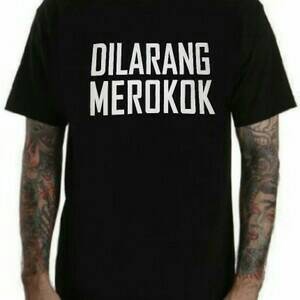 KAOS DILARANG MEROKOK T SHIRT DISTRO