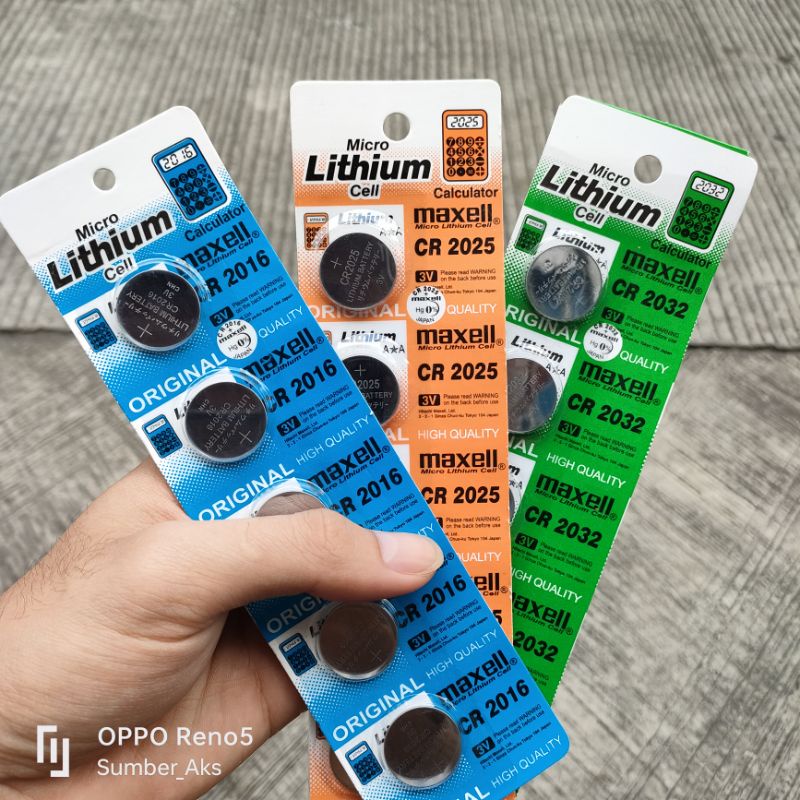 Baterai Maxell CR2032 CR 2032 CR2025 CR 2025 CR2016 CR 2016 3V Lithium Batre Battery CMOS Jam tangan