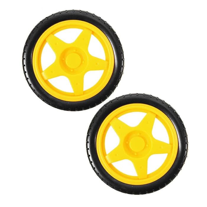 RODA / BAN / WHEEL SMART CAR ARDUINO KUNING