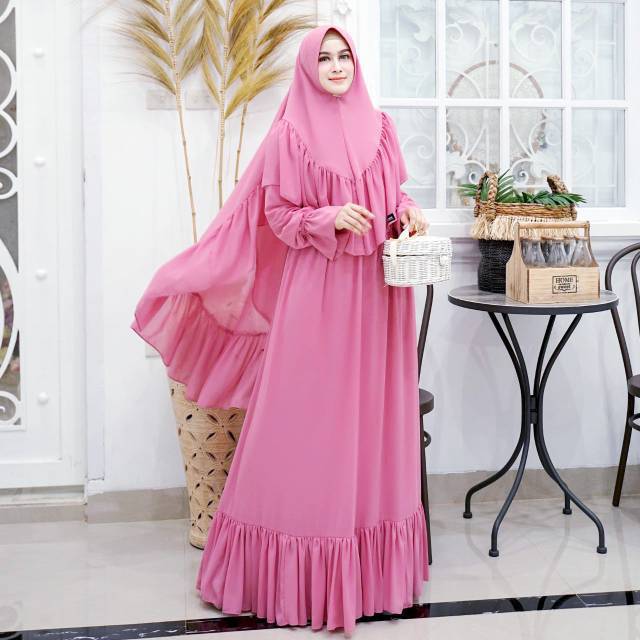 Ainun 2 SET SYARI ceruty babydoll ori by Umma Muslim