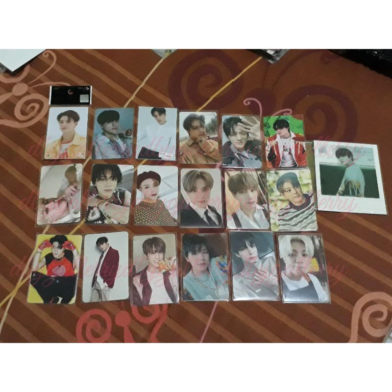 (baca desc) jeno chilling boring crazy cafe emphaty hello future kihno doyoung jungwoo photocard pc