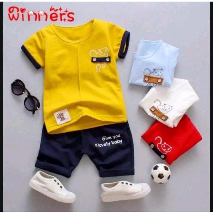 PROMO SETELAN ANAK LAKI LAKI PEEMPUAN TERBARU MOTIF BABY GENIUS 1-5 TAHUN/PAKAIAN ANAK/BAJU ANAK/SEELAN ANAK