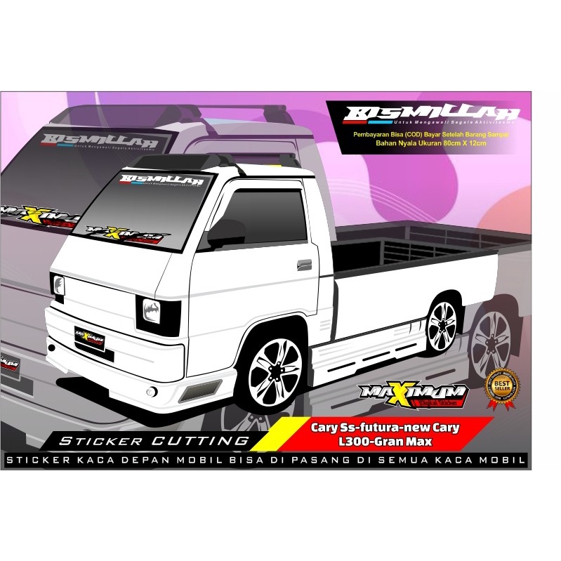 STICKER CUTTING KACA DEPAN ALL TYPE MOBIL / STICKER CUTTING KACA DEPAN UNTUK SEMUA TYPE MOBIL / STIC