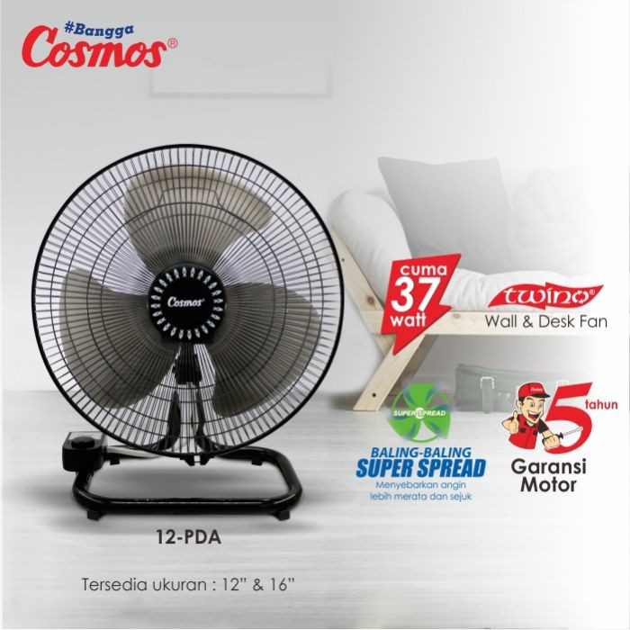 Cosmos Industrial Fan 2 in1 Twin O - 12 PDA (12 inch)