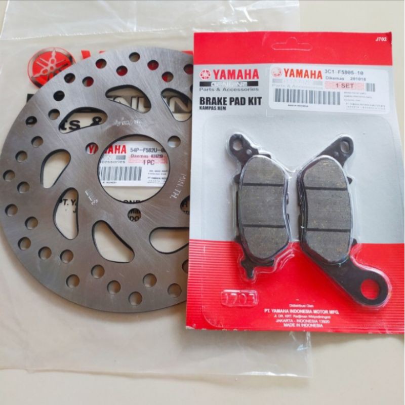 Piringan Cakram Depan + Kampas Rem Mio J soul GT 115 Fino 115 x ride 115 54P