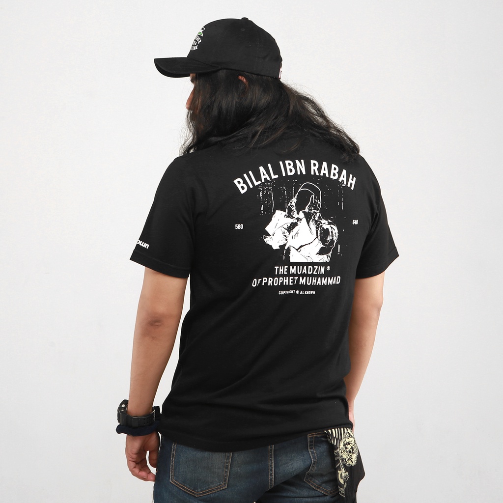 alknown Bilal Bin Rabah (Black) - Tshirt / Kaos Dakwah