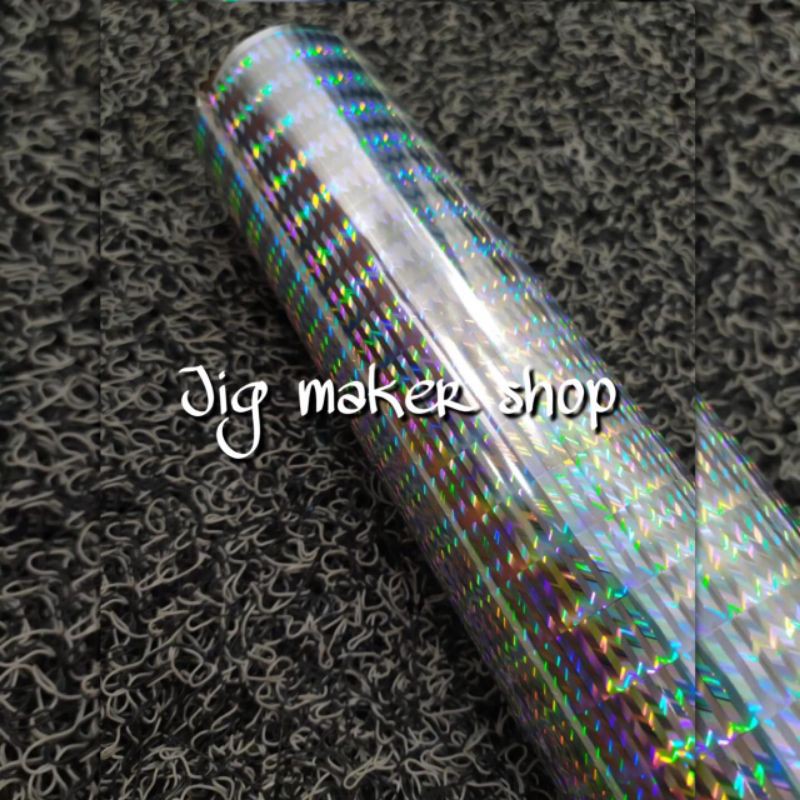 hologram hot stamping foil lure dan metal jig - USA/ CROWN ORIGINAL- motif garis besar- lebar 64cm