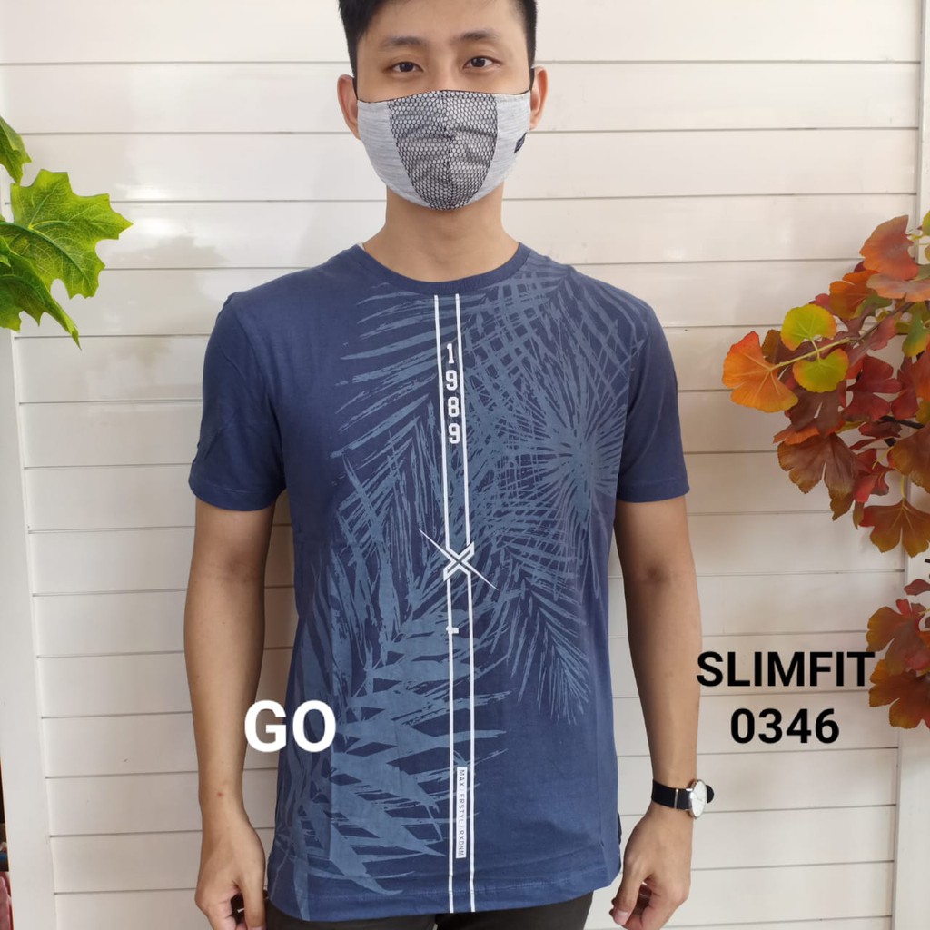 gof MAXMILLIAN KAOS D (Slimfit) Pakaian Pria Atasan Kaos Oblong Original Lengan Pendek